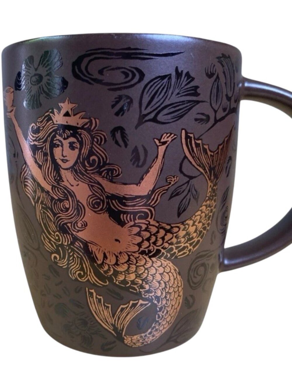 2011 STARBUCKS Brown Copper Mermaid Siren 40th Anniversary Coffee Mug Collection
